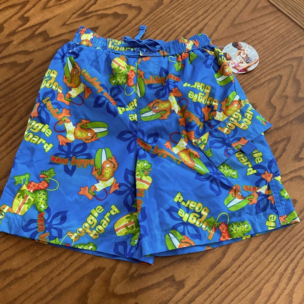 NWT Circo Froggy Boogie Board Swim Trunks, Little Boys Sz 4T